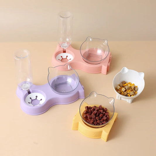 All-in-One Splice Pet Food Bowl Drinking Feeder