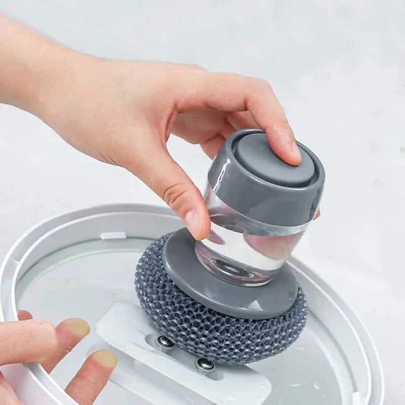 Removable Sponge Dispenser Dishwashing Brush